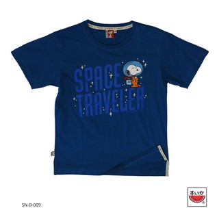 เสื้อยืดโอเวอร์ไซส์แตงโม (SUIKA) - เสื้อยืดคอกลม สนูปปี้ ลาย space traveler SN.O-009S-3XL