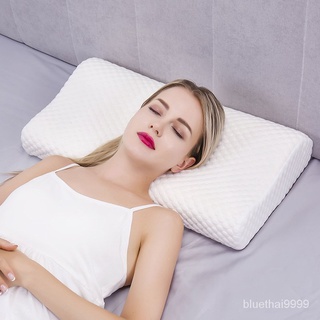 【บลูไดมอนด์】Memory Foam Neck Pillow Orthopedic Cervical Coccyx Massager Pillows For Sleeping Slow Rebound Health Care Pa