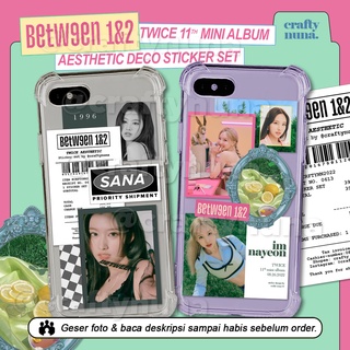 Twice BETWEEN 1&amp;2 AESTHETIC DECO STICKER SET hias case hp สติกเกอร์ kpop AESTHETIC jihyo tzuyu เคส