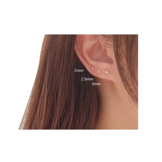 โค้ด A6C6N ลด45.- [ราคาต่อคู่] Suwann.na ต่างหู ต่างหูเงินแท้ หมุดเงิน, ทอง