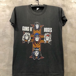 เสื้อยืดแขนสั้น พิมพ์ลาย GunsNRoses Guns And Roses Gun แนวสตรีท สไตล์วินเทจ สําหรับผู้ชาย