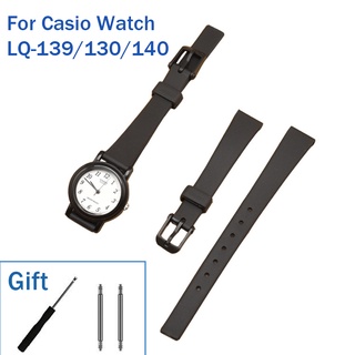 สายนาฬิกาข้อมือเรซิ่น 12 มม. บางพิเศษ ระบายอากาศ แบบเปลี่ยน สําหรับผู้หญิง Casio LQ-139 130 140