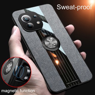 เคส Xiaomi Mi 11 พลาสติกแบบแข็ง Armor Car Bracket Shockproof Phone Case Back Cover Xiaomi Mi11 M11 กรณี ฝาครอบ