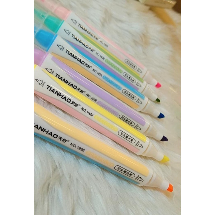 ปากกาไฮไลท์ปากตัด-ปากกาเน้นข้อความสีสดใส