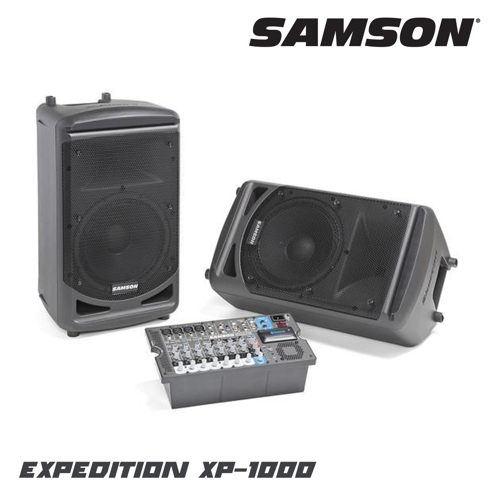 SAMSON XP-1000 ชุดลำโพงเคลื่อนที่ มาพร้อมกำลังขยาย สูงถึง 1000 วัตต์ ...