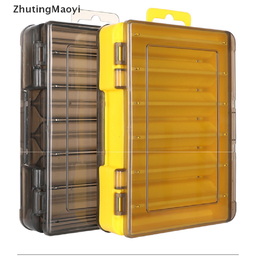 zhutingmaoyi-กล่องเก็บเหยื่อตกปลา-แบบสองด้าน-12-14-ช่อง