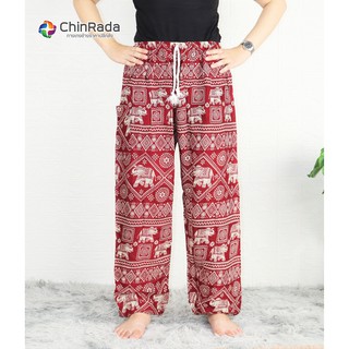 ภาพขนาดย่อของภาพหน้าปกสินค้ากางเกงช้างผ้าเมมเบิดสุดฮิตลายแสตมป์ เอวเชือก  (พร้อมส่งจากไทย) ถูกและดีที่สุด จากร้าน chinrada บน Shopee