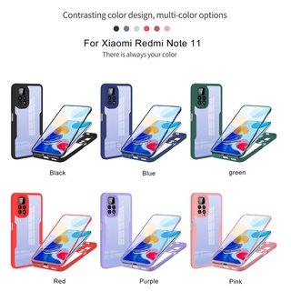 Redmi Note 11 Pro 5G 11S 2022 ใหม่ เคสสองชั้น 360° เคสป้องกัน Redmi Note9 Note 9 Pro Max Note9S 10 พร้อมฟิล์มกันรอย กันกระแทก เคสขนม