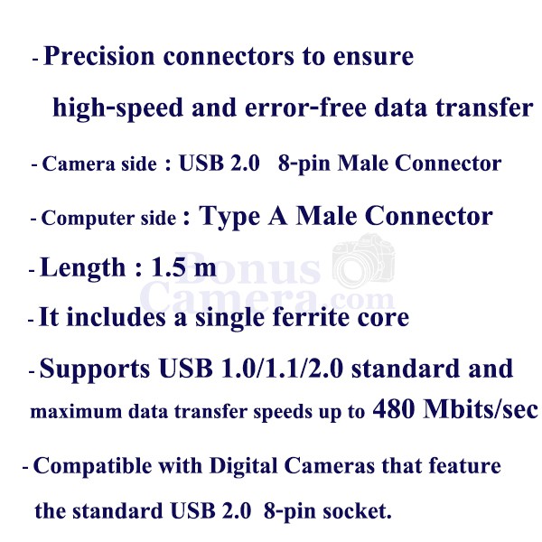 สายยูเอสบียาว-1-5m-ต่อกล้องนิคอน-coolpix-b500-p520-p530-p7100-p7700-s3600-s8200-s9100-s9500-เข้ากับคอมฯ-nikon-usb-cable
