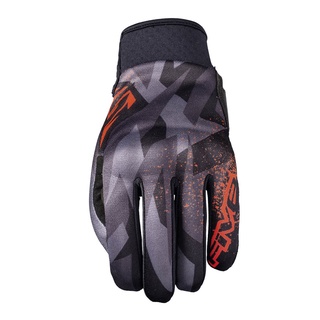 FIVE Advanced Gloves - Globe Replica, Camo Fluo Red - ถุงมือขี่รถมอเตอร์ไซค์