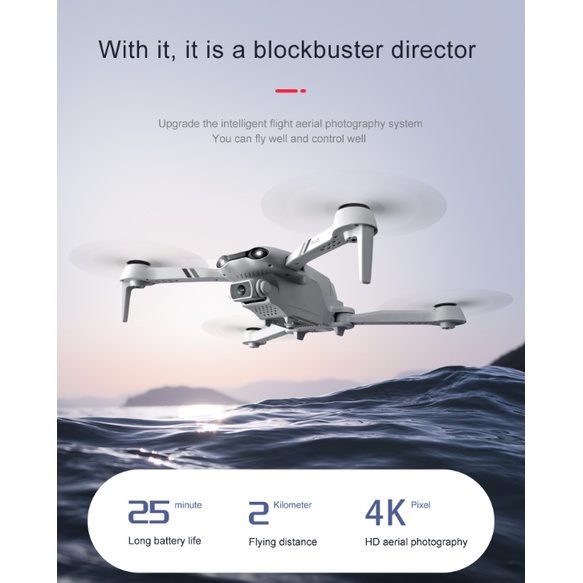 ภาพสินค้าF10 Drones 4K 6K HD มุมกว้างกล้องคู่ 25 นาที RC ระยะทาง 2000m Drone 5G WiFi วิดีโอสด FPV Drone พร้อมกระเป๋าเก็บ จากร้าน x_j_store บน Shopee ภาพที่ 5