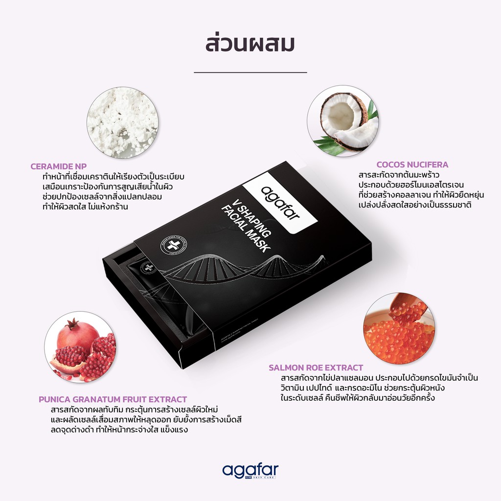 มาร์ก-หน้าเงาใส-ลดริ้วรอย-เต่งตึง-agafar-shaping-facial-mask