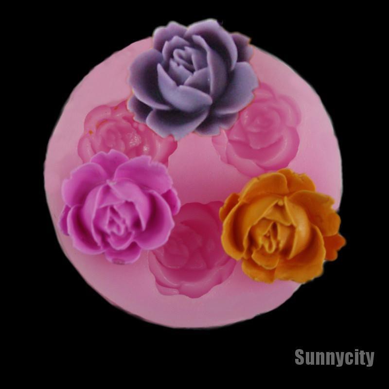 sunnycity-แม่พิมพ์ซิลิโคน-รูปดอกกุหลาบ-3d-สําหรับทําช็อคโกแลต-น้ําตาล-เบเกอรี่