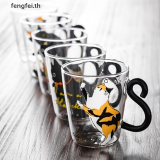 Fengfei แก้วกาแฟ ชานม น้ําผลไม้ รูปแมวน่ารัก 250 มล.