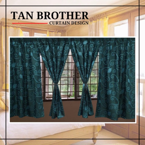 ผ้าม่าน P4 !! (Langsir Rumah Kampung) ผ้าม่านหน้าต่าง แบบหนา พร้อมเย็บ