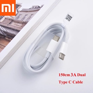 สาย Xiaomi ยาวพิเศษ 150cm USB C to USB C PD Charging Dual Type C Cable for Xiaomi 10 9Se CC9 Pro Redmi 10X Pro K30 8A 9