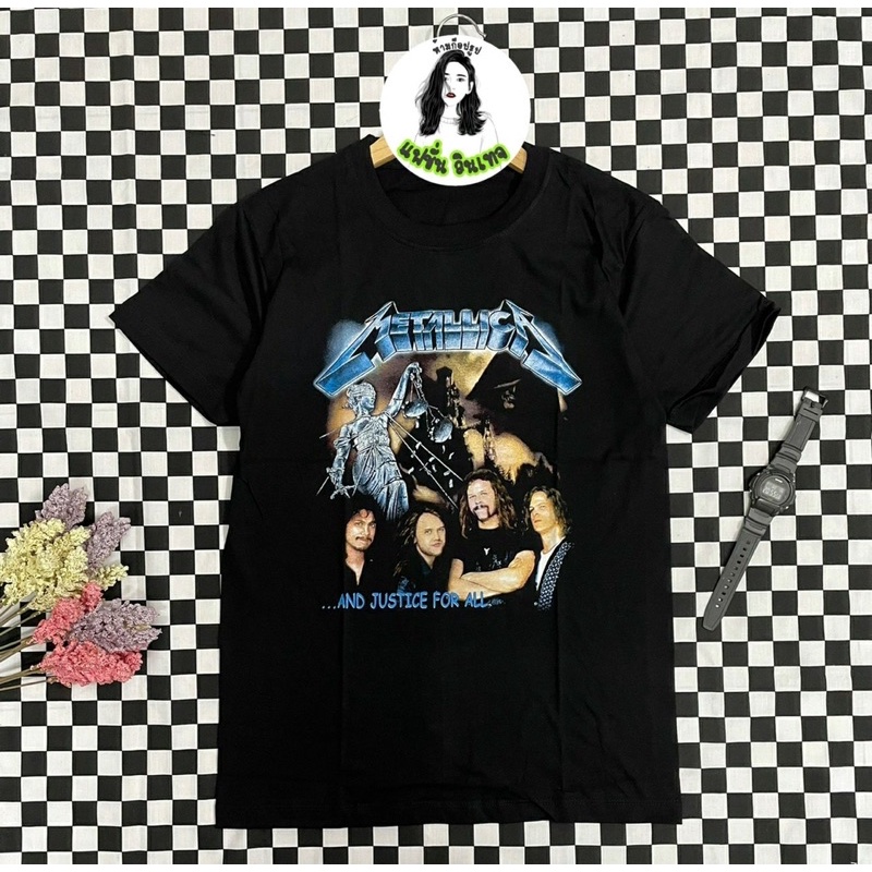 เสื้อยืดวง-metallica-แฟชั่นวินเทจยุค90-ราคาถูก