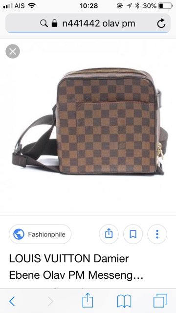 Louis Vuitton Damier Ebene Olav PM N41442 Brown Cloth ref.1008161 - Joli  Closet