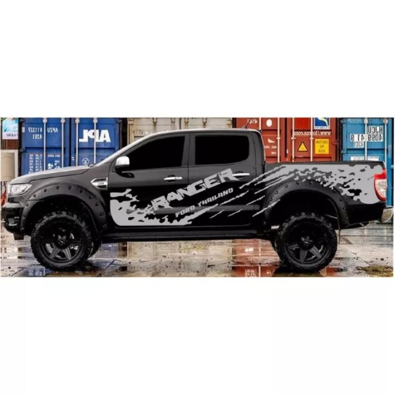 sticker-ford-ranger-สติ๊กเกอร์แต่งรถ-ford-ranger-สติ๊กเกอร์ลายสาดโคลนfordสติ๊กเกอร์รถกระบะford-ranger-ชุดนี้ติดได้รอบคัน