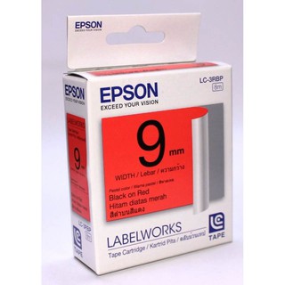 EPSON LABELWORKS / TAPE อักษรดำบนพื้นแดง