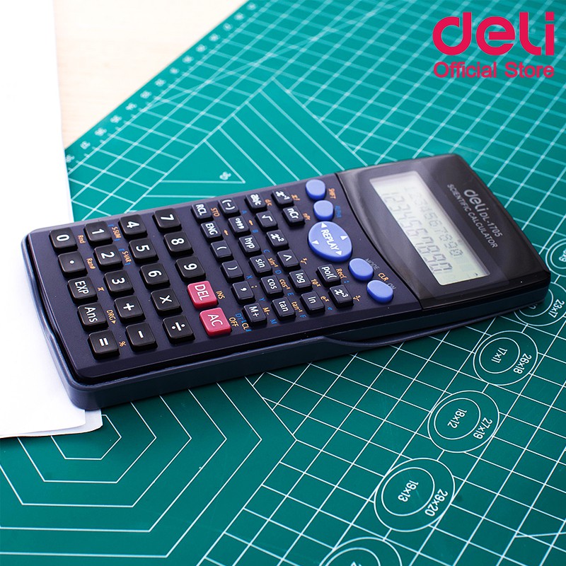 deli-1705-scientific-calculator-เครื่องคิดเลขวิทยาศาสตร์-12-หลัก-240-ฟังก์ชั่น-รับประกัน-3-ปี-จอแสดงผลขนาดใหญ่-เครื่องคิดเลข-เครื่องเขียน