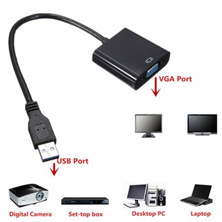 DF USB 3.0 2.0 to VGA 1080 P Multi-Display อะแดปเตอร์แปลงสำหรับคอมพิวเตอร์