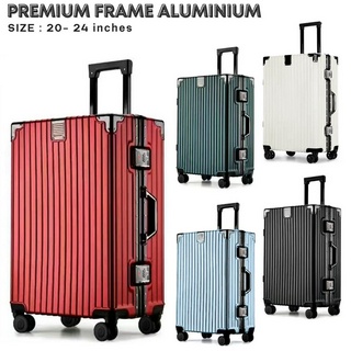 กระเป๋าเดินทางอะลูมิเนียม Premium Frame Aluminium (เฟรมสีดำ) ระบบล็อคมาตราฐาน วัสดุPC กระเป๋าเดินทาง รุ่น M200