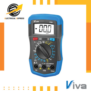 VIVA (Digital Multimeter) รุ่น 33D วัดกระแสไฟ แรงดันไฟ ความต้านทาน เช็คความต่อเนื่อง ทรานซิสเตอร์และไดโอด