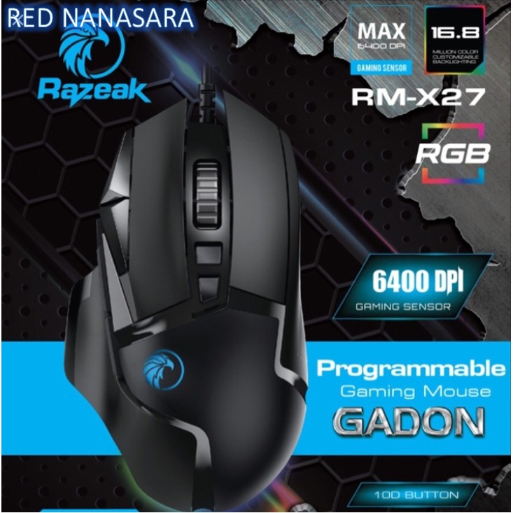 Razeak Gaming Mouse เม้าส์เกมส ์ รุ่น RM-X27 Gadon | Shopee Thailand