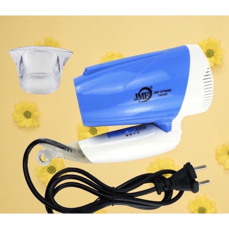 jmf-hair-dryer-et-6000-1800w-ไดร์มินิพกพาสามารถพับเก็บได้-สะดวกต่อการใช้งานสุดๆ-มีหัวต่อไดร์ให้-1-ชิ้น-สีน่ารักสดใส