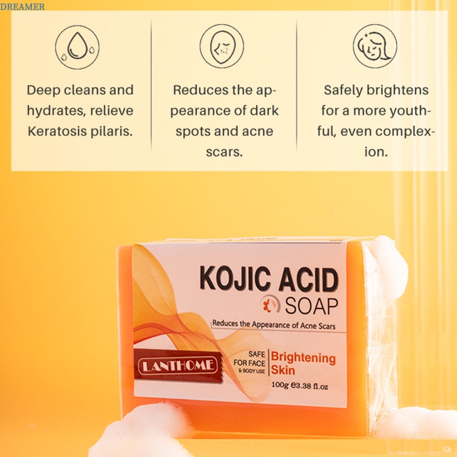 dreamer-lanthome-kojic-acid-whitening-facial-soap-deep-cleansing-lightening-dark-spot-melanin-moisturizing-brighten-skin-tone-face-body-skin-bleaching-soap