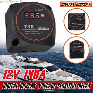 Digital Display Voltage Sensitive Split Charge Relay VSR 12V 140A For Camper Car RV Yacht Dual Battery Smart Isolator