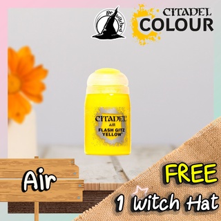 (Air) FLASH GITZ YELLOW Citadel Paint แถมฟรี 1 Witch Hat