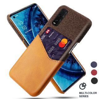 OPPO Find X2 Pro Luxury Leather Fabric Card Slot Shockproof Business Wallet Cover