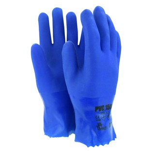 สินค้า PVC 1500 SHOWA 27 ซม. ถุงมือพีวีซี กันสารเคมี ฝ่ามือหยาบ