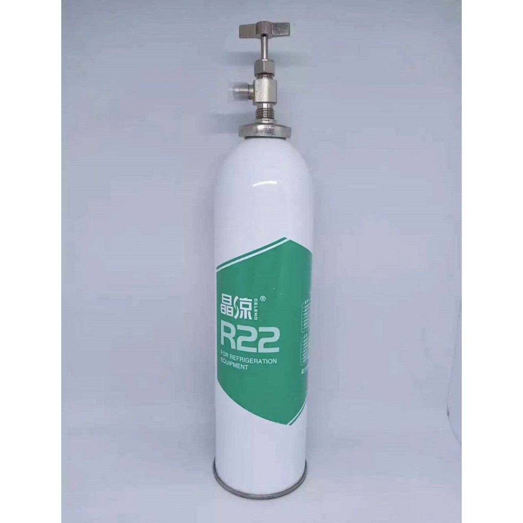 รูปภาพของน้ำยาแอร์ ชนิด R22, 1กระป๋อง 1000g + พร้อมวาล์วหัวเปิดปิดน้ำยา Refrigerant type R22ลองเช็คราคา