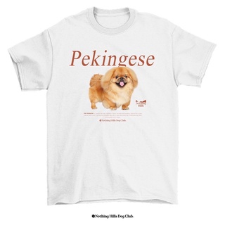 เสื้อยืดลาย  PEKINGESE (ปักกิ่ง) Classic Cotton Unisex by 【Nothing Hills】 ใหม่