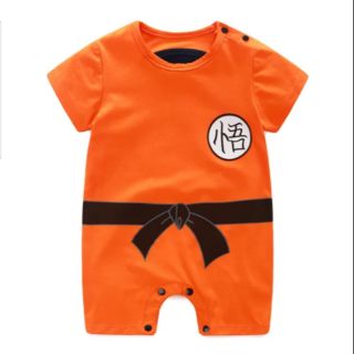 🇹🇭 พร้อมส่งที่ไทยจ้า 🇹🇭 ชุดบอดี้สูทโงกุน ดราก้อนบอล แขนสั้น Goku Dragonball Z Baby Romper สำหรับเด็กแรกเกิดถึงขวบครึ่ง