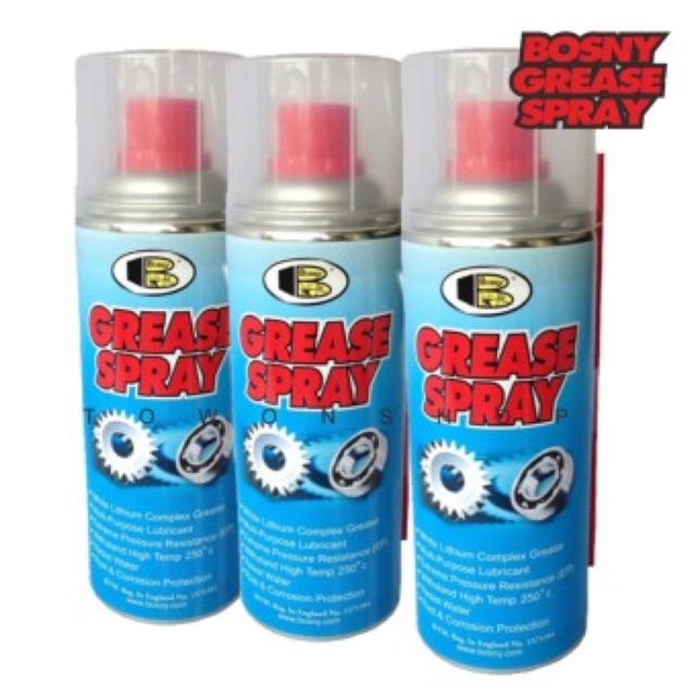 bosny-grease-spray-บอสนี่-สเปรย์จารบีขาว-สเปรย์หล่อลื่น-จารบีเกรดสูง-ขนาด-200-กรัม