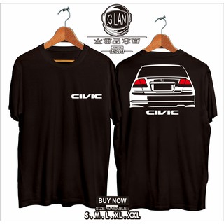 เสื้อยืด ลาย Honda Civic ES 2 ES2 สําหรับรถแข่งS-5XL