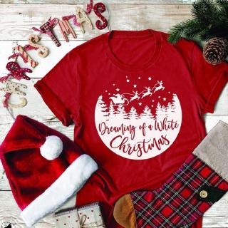 Womens  Tops Christmas Letter Printed Short Sleeve T-Shirt Tops Blouse T shirts for women 174 xmas