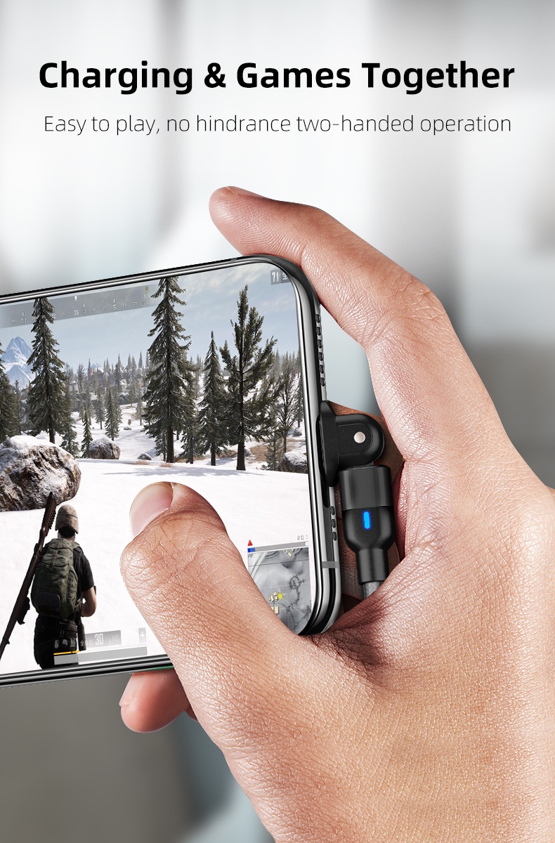 【COD】AUFU 3a สายชาร์จเร็ว 180° สายเคเบิลข้อมูล หมุนได้ สําหรับ Android ...