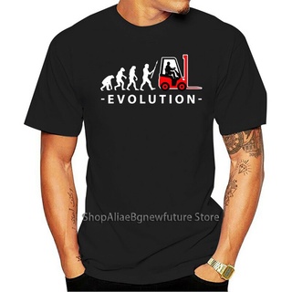 ใหม่ เสื้อยืดลําลอง แขนสั้น พิมพ์ลาย Evolution Forklift Driver Forklift Situation Rist Logistics Work Fun แฟชั่นฤดูร้อน