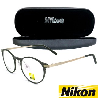 Nikon แว่นตา รุ่น 6307 C-4 สีน้ำตาล กรอบแว่นตา Eyeglass frame ( สำหรับตัดเลนส์ ) ทรงสปอร์ต วัสดุ Aluminium ขาข้อต่อ