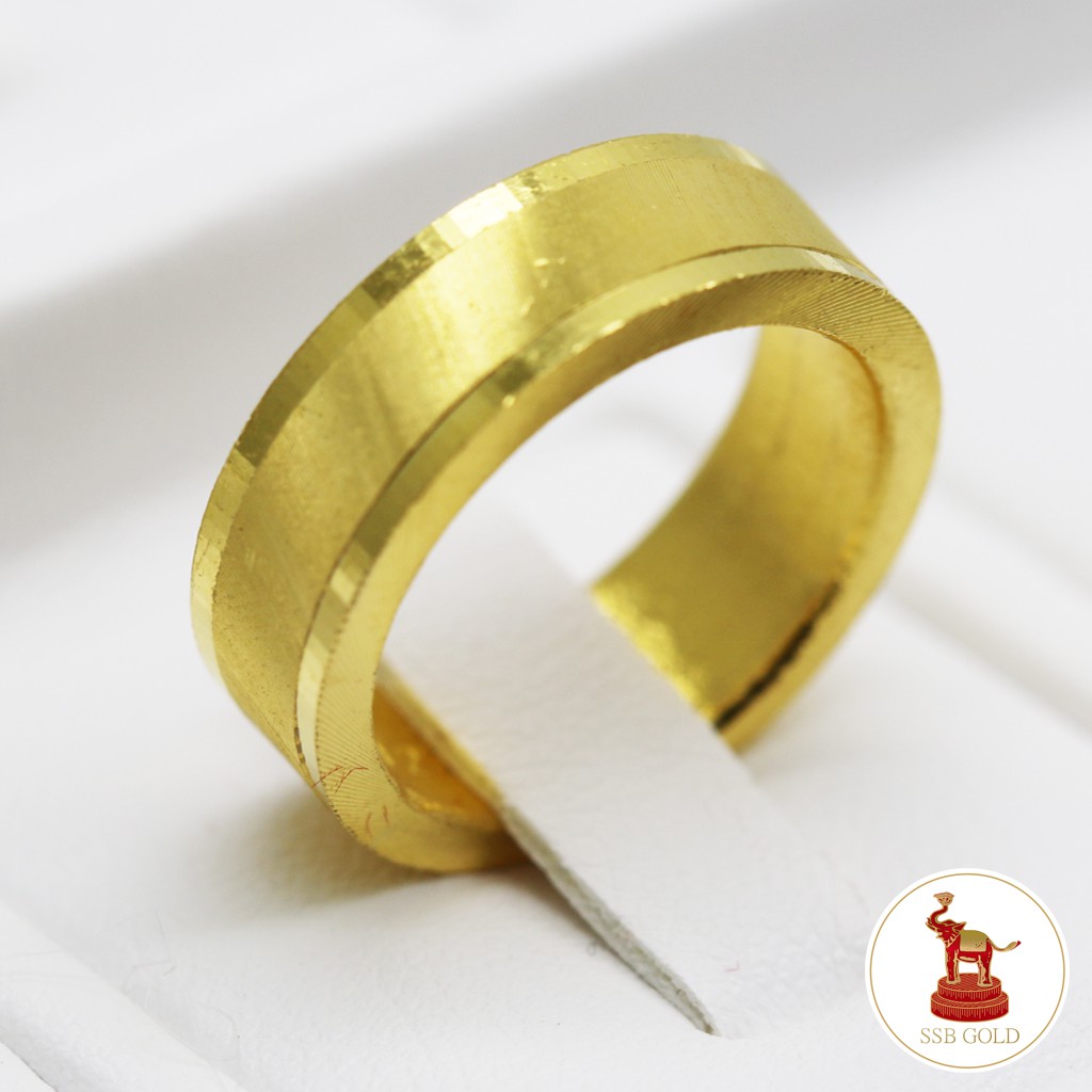 ภาพหน้าปกสินค้าแหวนทอง 2 สลึง ทอง 96.5% ลายสายรุ้ง ทองแท้ ขายได้ จำนำได้ มีใบรับประกันทอง