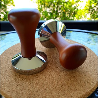 เทมเปอร์ด้ามไม้ 58 มม. Beech Flat Coffee Tamper 58 mm.