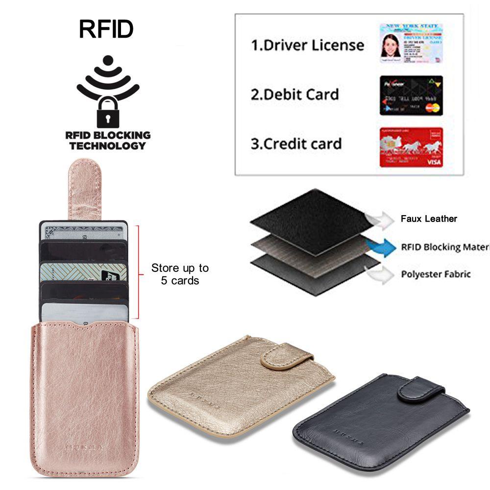 MELENE ID Card Holder Universal Bags Purse Stick On Mobile Phone Pocket ...