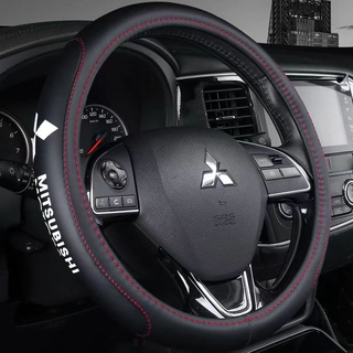 สินค้า หุ้มพวงมาลัยรถยนต์ 38CM ที่หุ้มพวงมาลัยรถยนต์ หนัง PU ปลอกหุ้มพวงมาลัยรถยนต์ ปลอกหุ้มพวงมาลัย รถยนต์อุปกรณ์ภายในรถยนต์ สำหรับ Mitsubishi มิราจ Xpander แอททราจ Triton Mirage Pajero Attrage Strada L300 Outlander ปาเจโร มิตซูบิชิไทรทัน