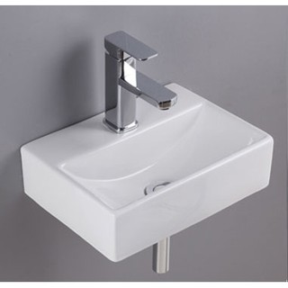 อ่างล้างหน้าเซรามิกทรงสี่เหลี่ยมแบบแขวน25*37*10(Hanging basin DD024 )