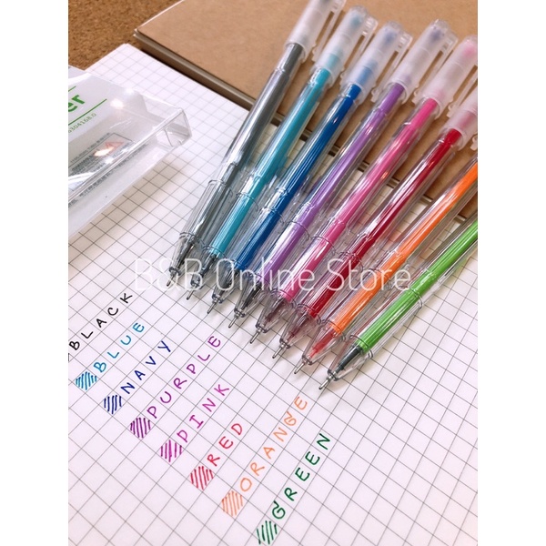 ปากกาเจล-8-สี-chosch-hi-partner-no-cs-8623-0-5mm-หลากสี-หลายสี